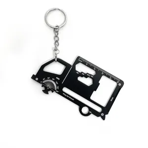 Freebie EDC Gadget Van Truck Shape Metal Business Card Beer Bottle Opener Multitool Card Keychain For Camping