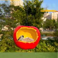 Mangeoire à oiseaux transfrontalière en résine, style pastoral, pour jardin extérieur, ornement suspendu à l'arbre, artisanat créatif