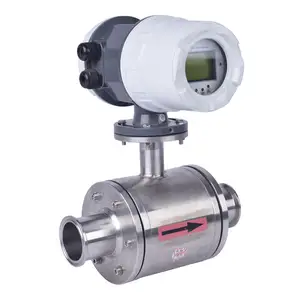 Dn25 Integrated Remote Flowmeter Tri Clamp Food Grade Electromagnetic Flow Meter Leche Medidor De Flujo Milk Flow Sensor