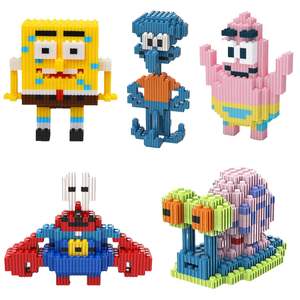Micro blocco di costruzione di alta qualità 3D cartone animato ABS in plastica da costruzione didattica giocattolo modello Set 3 pz - Product Image 1