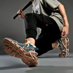 Chaussures pour hommes Y Big Size 46, baskets respirantes en tissu Fly Woven, chaussures décontractées pour la marche, la course à pied, le sport, le basketball, chaussures hautes pour hommes - Product Image 6