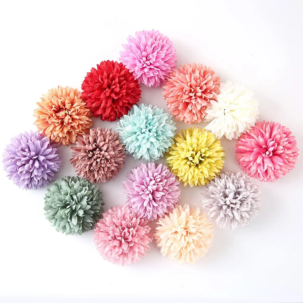Dandelion Ball Artificial flowers Holding Wedding Home Decoration Ping pong Wall Flower Scenery Small hydrangea