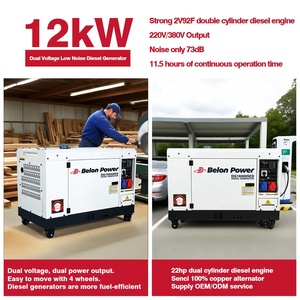 12/13kw 50Hz 60Hz Trung Quốc làm mát bằng không khí im lặng DIESEL Máy phát điện ổn định điện liên tục đầu ra Chế độ chờ máy phát điện để sử dụng nhà - Product Image 3