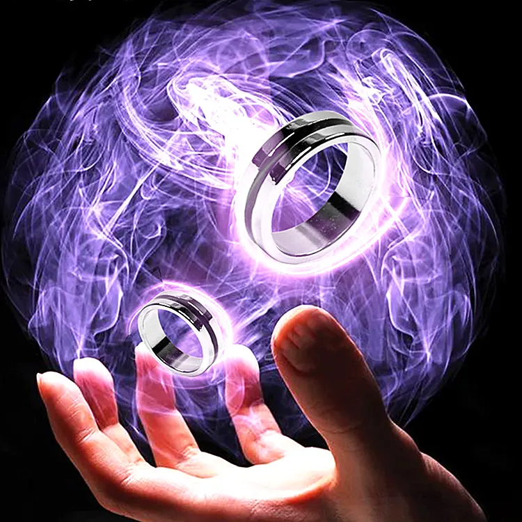 Floating Effect Invisible Metal Street Magic Spring Tricks pk Magnetic Ring Magic Ring