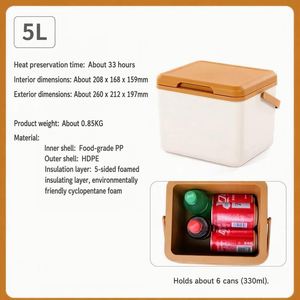 Caja Aislante Pequeña de Plástico de 5L, Enfriador para Regalos del Festival de Medio Otoño, para Coche, Camping al Aire Libre, Conservación de Alimentos Frescos - Product Image 2