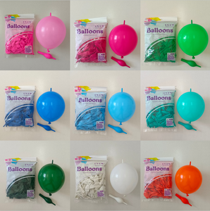 Bóng bay latex tròn nối nhanh 10 inch, màu đỏ hồng trơn, tiêu chuẩn - Product Image 6