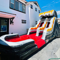 Toboggan gonflable aquatique gonflable avec piscine détachable pour enfants et adultes
