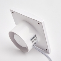 Ventilateur d'extraction de salle de bain à faible bruit, à pales en plastique, petit ventilateur mural pour conduit, électrique, avec grille, conception OEM, à roulement à billes