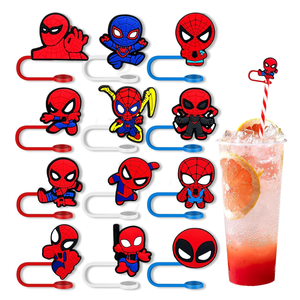 10mm personnalisé 30 & 40 Oz gobelet tasses accessoires mignon super-héros paille à boire couverture casquette héros <span class=keywords><strong>Spider</strong></span> <span class=keywords><strong>Man</strong></span> paille Topper - Product Image 5