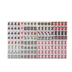 Mini Mahjong <b>Set</b> 20mm Melamine Tiles Portable Travel Size With <b>Dice</b> And Case - Product Image 2