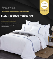 Parure de lit de luxe 5 étoiles pour hôtel, 100 % coton blanc, service OEM ODM, taille personnalisée pour villa et gîte