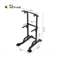 Torre de Dominadas Multifuncional Portátil con Altura Ajustable, Estación de Dominadas, Barra de Dominadas, Equipo de Fitness para Hombres, Mujeres y Niños