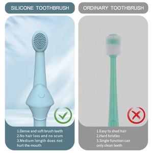 Nuevo Anti-sarro Mascota Gato Perro Limpieza Oral Cepillo de dientes Silicona Suministros para mascotas - Product Image 3