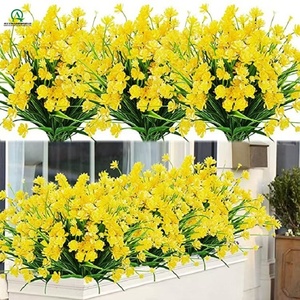 Artificial Daffodils Flowers Plant Plastic Bushes Greenery Shrubs <strong>for</strong> <strong>Fence</strong> Indoor Hanging Planter Home <strong>Garden</strong> Window <strong>Decoration</strong> - Product Image 4