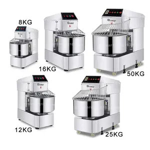 22Kg Hs 60L Big Automatic Industrial Bread Dough Spiral Mixer Machine 60 Litre Dough Mixers