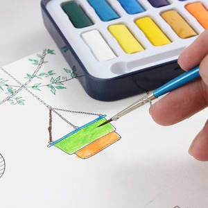 Hot Selling 12 18 24 Kleuren Aquarel Verf Set Blauwe Ijzeren Doos Met Oem Verpakking - Product Image 6