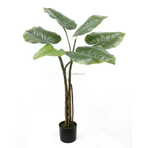 Fabrik Direkt versorgung 130cm hoch Große Blätter Faux Green Plant Home Dekorative Colocasia Esculenta Künstliche Wild Taro Pflanze