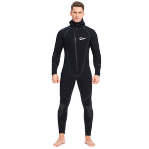 Combinaison de <span class=keywords><strong>plongée</strong></span> chaude en PVC 7 mm à manches longues, une pièce, avec fermeture éclair sur la poitrine, à capuche, pour homme, pour le surf, été - Product Image 3