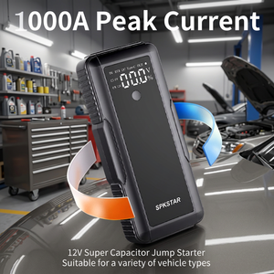 Portable 1000A No Lithium Battery 500 Farah Capacitor Jump Starter 12V 100000 Lifetime Cycles Jump Starter - Product Image 2