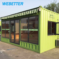 WEBETTER Conteneur d'expédition Café Bar Pop Up Maisons préfabriquées Restaurant conteneur moderne avec cuisine