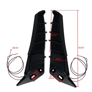 Rétroviseur de moto à LED avec clignotants intégrés et aile fixe - Rétroviseur latéral rotatif pour YAMAHA GSR Race 600 - Product Image 2