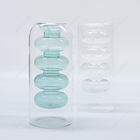 Bouteille diffuseur en verre borosilicate de haute qualité, double couche, forme personnalisée, avec bâtonnets en fibre – Vente en gros