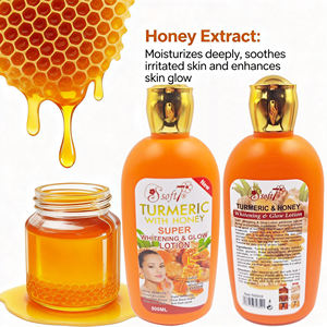 Lotion éclaircissante au curcuma et au miel OEM avec acide kojique, niacinamide, hydratant corporel anti-rides pour les taches pigmentaires et les cicatrices d'acné, 500 ml - Product Image 6