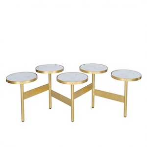 Modern Brass Frame Marble Top <b>Nesting</b> Coffee <b>Table</b> Contemporary Living Room Furniture Home decor furniture center <b>table</b> - Product Image 1