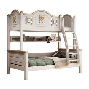 Nuovo Letto a Castello Moderno Minimalista di Lusso per Bambini 2025 in Legno Massello con Scala, Opzioni Personalizzabili di Contenitore e Libreria - Product Image 3