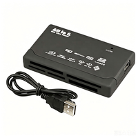 Lecteur de cartes tout-en-un 6-en-1 SD TF CF XD MS MMC externe USB 2.0 Mini Micro M2 pour fabricants de MP3, appareils photo numériques et téléphones