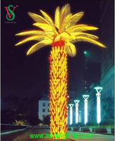 Plante artificielle imperméable à led en forme de palmiers, éclairage d'extérieur, produit de haute qualité, style asiatique du sud-est,, vente en gros