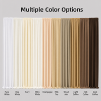 Voile de décoration de fond en tissu extensible en soie de lait couleur crème pour mariage, draperie de plafond de chapelle de mariage couleur café