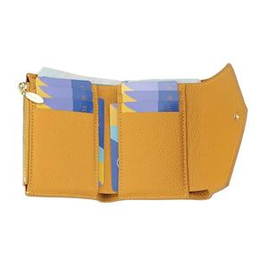 Portefeuilles courts AndoBag pour femmes, en cuir de vache véritable, portefeuille à trois volets tendance, grande capacité, porte-monnaie fin, porte-cartes 1561 - Product Image 4