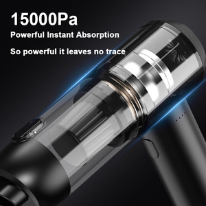 15000pa ハンディミニコードレス掃除機 車用 強力 ワイヤレス ポータブル 家庭用掃除機 電動エアダスター 2in1 - Product Image 3