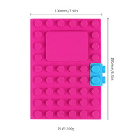 Vente en gros de bloc-notes en silicone A6 créatif avec logo blocs de construction cadeaux pour étudiants papeterie bloc-notes réutilisable et étanche