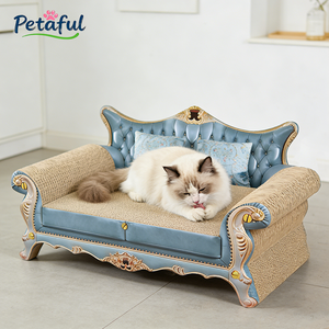 Tempat Tidur Kucing Bentuk Sofa Custom, Tempat Tidur Kucing dari Karton Bergelombang yang Tahan Lama, Sofa Penggaruk Kucing Mewah - Product Image 1