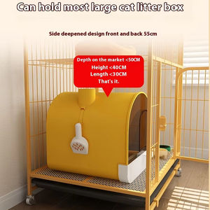 Super grande <span class=keywords><strong>maison</strong></span> d'intérieur pour <span class=keywords><strong>chat</strong></span> avec lit <span class=keywords><strong>toilette</strong></span> Cage exclusive pour chats chiens ménage espace libre non occupé en plastique - Product Image 3