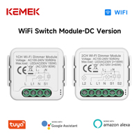 Módulo de Interruptor Inteligente WiFi Tuya con Control de Intensidad de Luz, 1 o 2 Canales, CA 100-240V, para el Hogar, Módulo de Interruptor Regulador de Intensidad