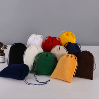Pochette en velours floqué personnalisée de haute qualité avec logo imprimé, sac à cordon en daim réutilisable, sac anti-poussière pour bijoux, emballage cadeau
