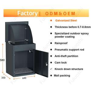 Fabricant de boîtes aux lettres en métal, boîte de livraison de colis avec tige hydraulique à gaz, boîte de dépôt de colis en métal, boîte aux lettres extérieure avec amortissement silencieux - Product Image 5