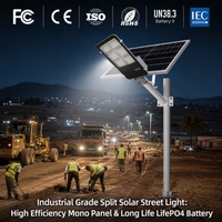 Lampadaire Solaire à Haute Luminosité 100W 200W IP65 Étanche pour Éclairage de Sécurité Extérieur des Routes Rurales en Afrique