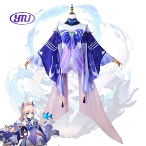 Gros Sangonomiya <span class=keywords><strong>Kokomi</strong></span> Cosplay Costume Genshined <span class=keywords><strong>Impact</strong></span> Anime Halloween Costume De Fête Koweït Lolita Robe Pour Les Filles - Product Image 1