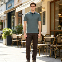 T-shirt d'été unisexe à col rabattable, manches courtes, respirant, couleur unie, polyvalent, pour le travail, avec logo personnalisé, vente en gros