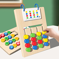 Juegos de laberinto de cuatro colores Montessori, tablero de rompecabezas deslizante a juego con forma de Color, juguetes educativos de aprendizaje para niños y niñas
