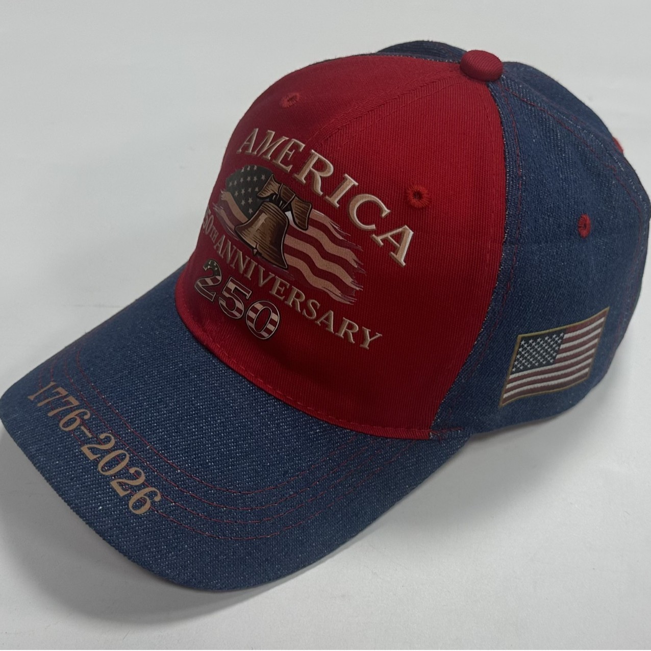 USA 250 Anniversary Patriotic Baseball Cap Adjustable Cotton Blend America main image 3
