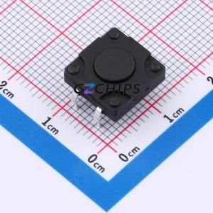 TSW12161-043B511BA Tactile Switch Through hole-4P,11.7x11.5mm Switch Single Pole Single Throw Round Button 2.8N 11.7mm - Product Image 1