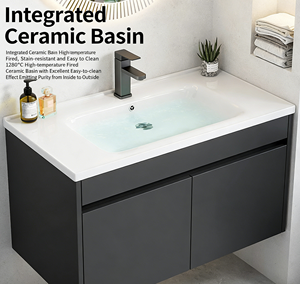 Modern One-piece Ceramic Wall-mounted Bathroom Waterproof and Moisture-proof <b>Vanity</b> Bathroom - Product Image 3