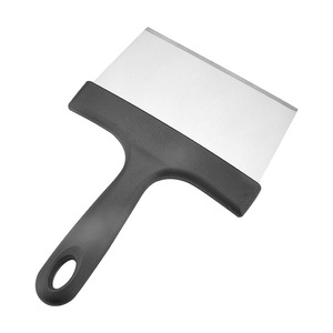 Cleaning Spatula Stainless Steel Teppanyaki BBQ Tool Easily Cleaned Black Handle - Product Image 3