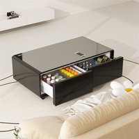Table basse intelligente Primst 135L avec tiroir réfrigérant, haut-parleurs, chargeur sans fil et commande tactile pour la maison