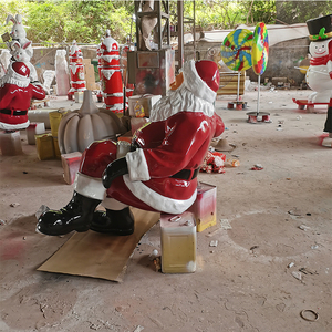 Commercial Factory Large Outdoor Christmas Decorations Waterproof UV Proof Anti-Corrosion Durable Fiberglass <strong>Life</strong> <strong>Size</strong> <strong>Santa</strong> - Product Image 4